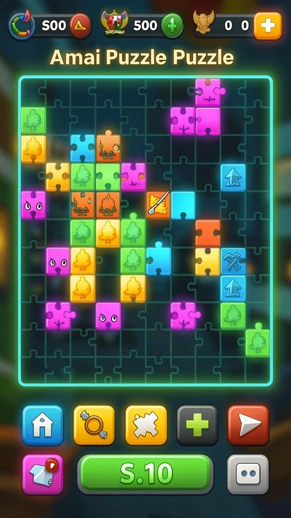 Tangkapan layar dari tantangan level yang seru.