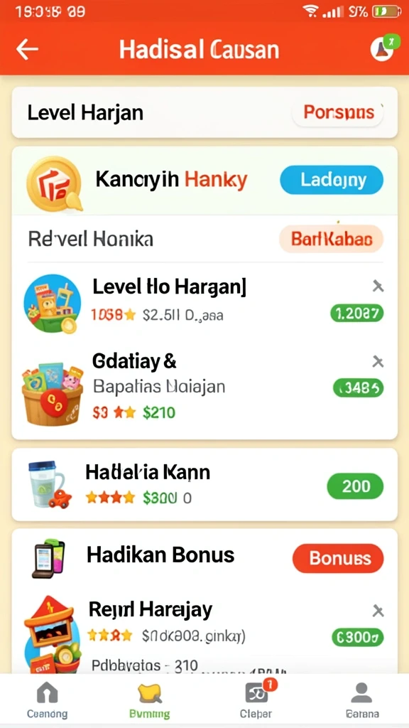 Berbagai pilihan mode permainan yang tersedia.