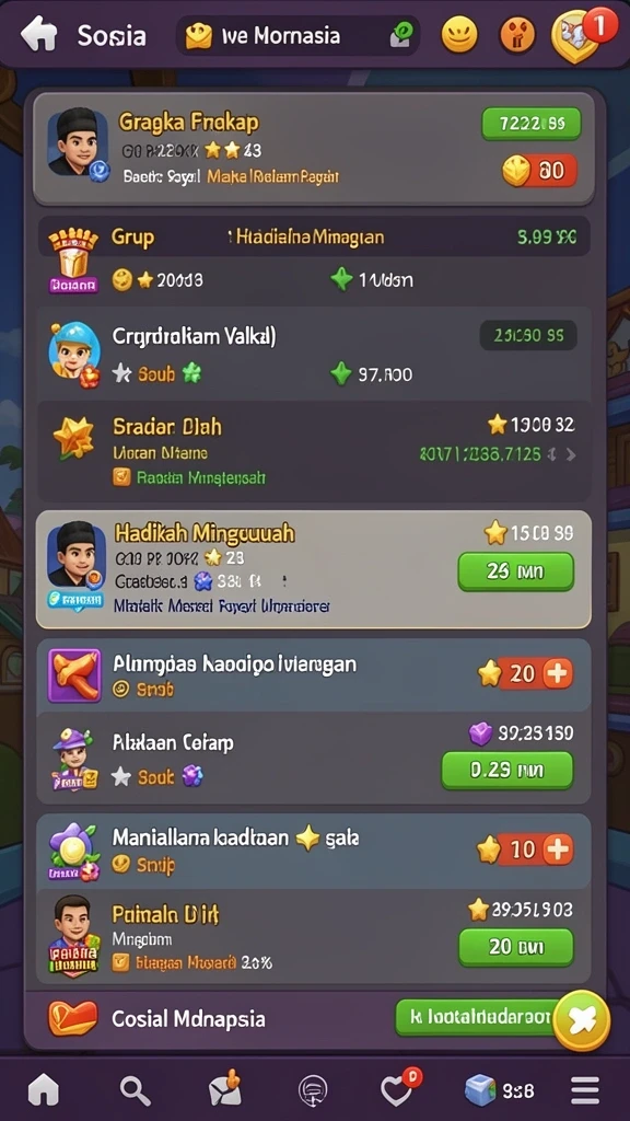 Beragam pilihan permainan yang menarik.