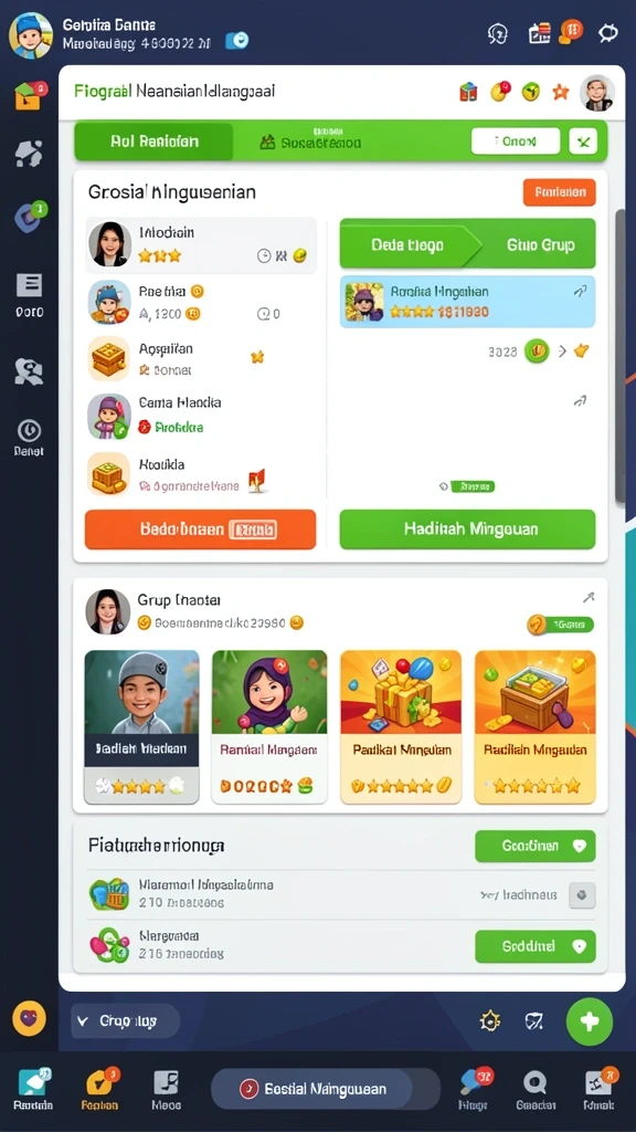 Tampilan antarmuka yang menarik dan modern.