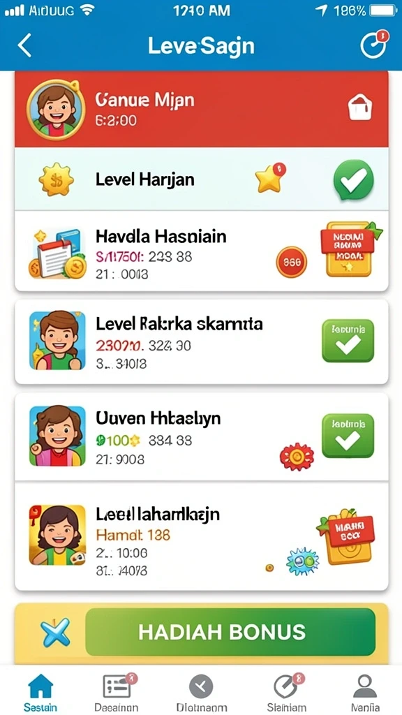 Susunan menu yang intuitif dan mudah dinavigasi.