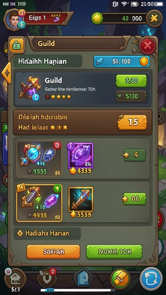 Melihat karakter yang berbeda dalam aksi di dalam game.
