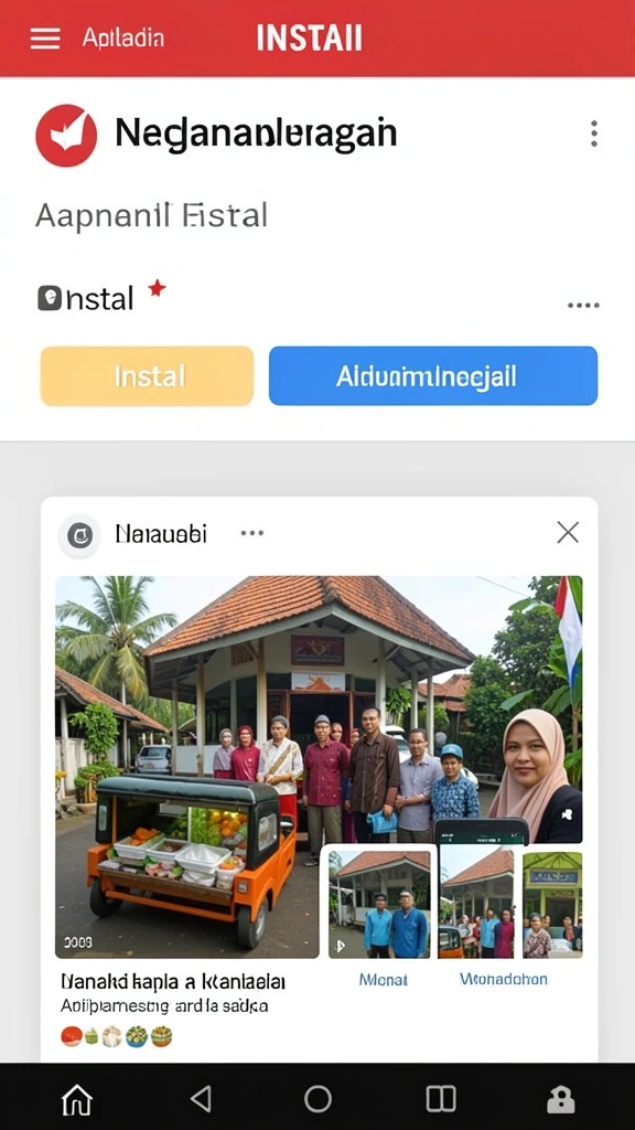 Tampilan layar awal yang menarik dan ramah pengguna.