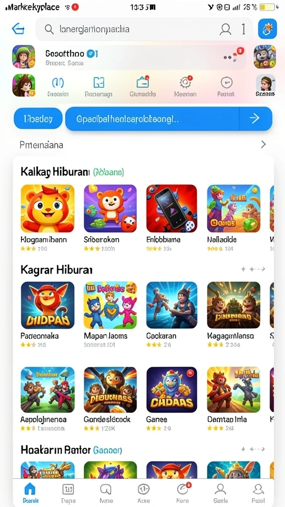 Karakter lucu dengan desain yang menggemaskan.