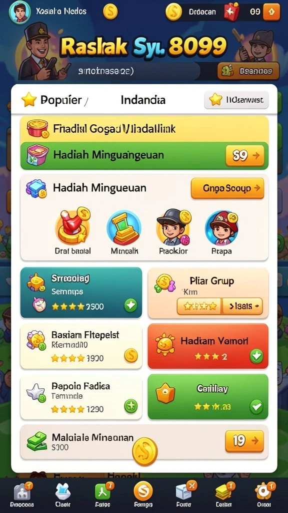 Screenshot berbagai hadiah menarik yang bisa didapatkan.