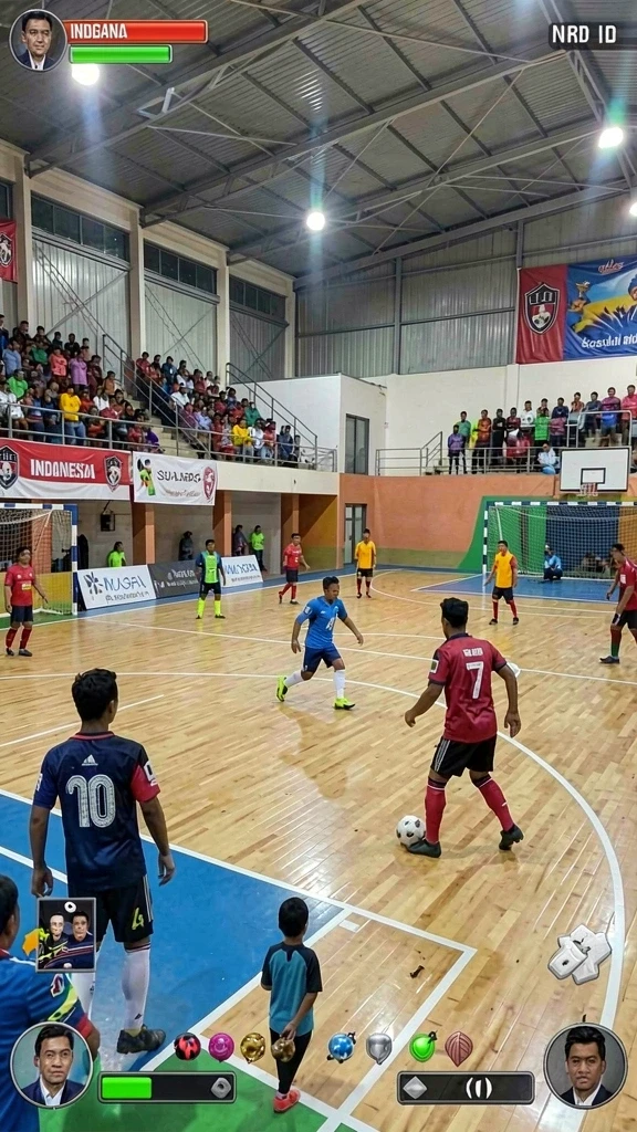 Gambar tampilan utama permainan dengan karakter heroik.