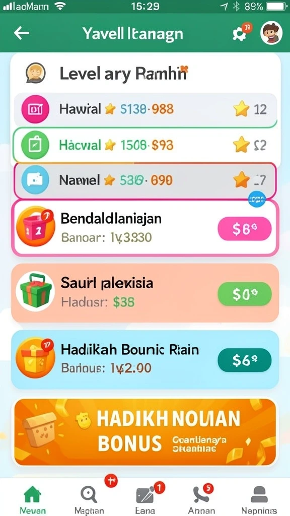 Tampilan antarmuka yang sederhana dan menarik.