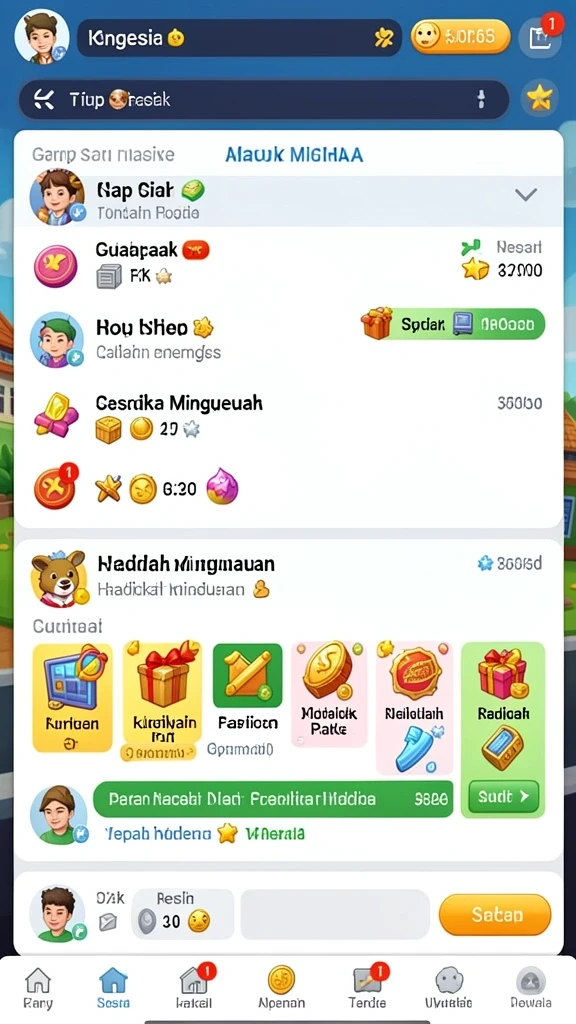 Tampilan utama game SERURP yang menarik.