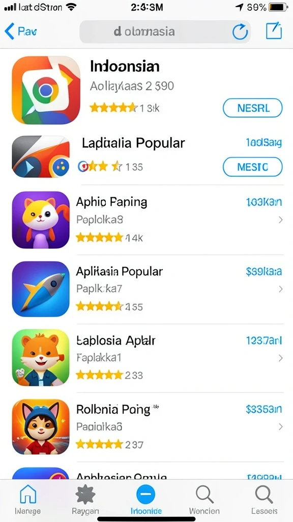 Tangkapan layar menampilkan kategori kuis yang beragam.