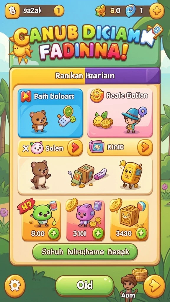 Screenshot menampilkan antarmuka permainan yang menarik.