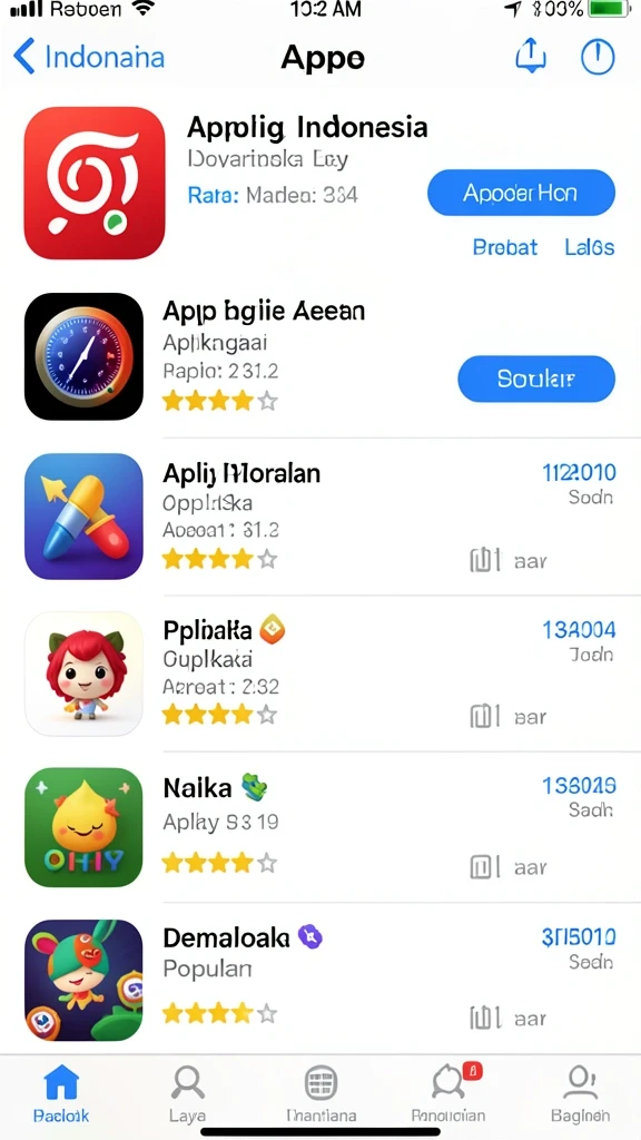 Screenshot menunjukkan variasi permainan yang ditawarkan.